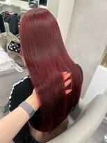 ベレーザ 渋谷神南(Beleza)&nbsp;16093ブリーチ＆ダブルカラーローズブラウンダークレッドロング