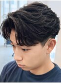 奈良men'sフェザーパーマフェザーショート