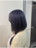 アンブレラカラー×ブルー×髪質改善ストレート