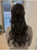 大人気のハーフアップリボンヘアアレンジ