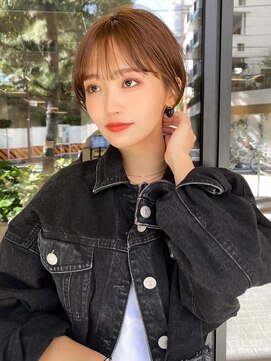 ギークス(GEEKS) 【GEEKS渋谷】大人ショートボブ/シースルーバング/冬カラー/小顔