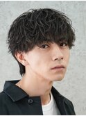 渋谷シャドウパーマメンズカットルーズパーマラウンドマッシュ