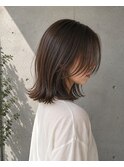 切りっぱなし/ブラウン/外ハネ（イメージ）