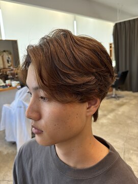 メンズカノエ 山口小郡店(Men's CANOE) センターパート×フェザーパーマ