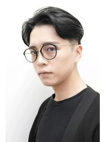 ルックグッドストア(LOOK GOOD STORE) センターパートニュアンスパーマ毛流れ三宮メンズサロンバーバー
