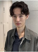 メンズカットパーマニュアンス波巻きナミマキフェザー渋谷