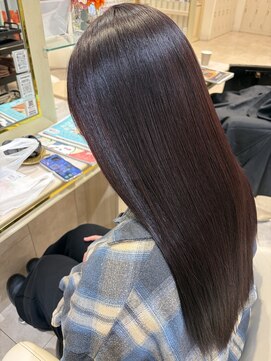 アッシュ 仙川店(Ash) 艶髪ボルドーブラウン深みレッド秋冬カラー髪質改善レイヤー