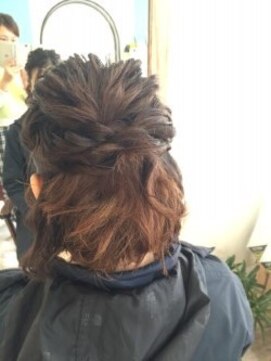 ロカット サロン(Roquat Salon) ボブなみなみハーフアップアレンジ【ヘアセット　立川/立川南】