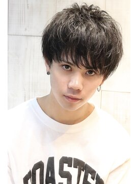 ネイビー(NAVY) ノーセットもカッコよく決まる!溢れる束感!ライトマッシュ