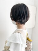 大人かわいい小顔丸みのあるショートボブ　20代30代40代