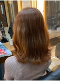 ブラウンベージュ/ミディアム/ヘアカラー/トリートメント
