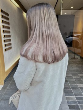 シィーム(cime) グラデーションカラー　ピンクシルバー　バレイヤージュカラー