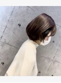 【イヤリングネイビー&ラベンダーグレージュ】