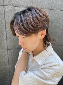 クオル 立川(QOL) ニュアンスパーマ／ウルフ／センターパート／メンズカット