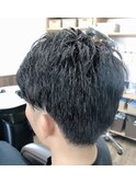 ツーブロ刈り上げアシメ前髪