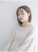 20代30代大人可愛いミルクティーベージュ大人ボブ