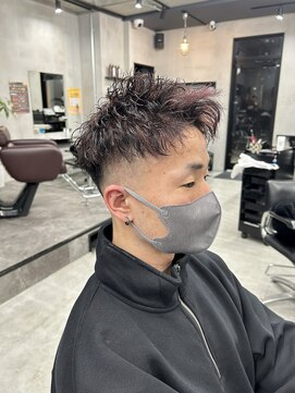 レベル 葛西店(LEVEL) スキンフェード メッシュ ツイストスパイラルパーマ メッシュ