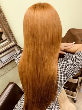 サロン ド バカラ(salon de vacala) ペールオレンジ系艶髪スーパーロング