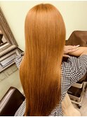 ペールオレンジ系艶髪スーパーロング