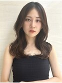 小顔前髪ワンカールくびレイヤーカット黒髪ネビージュボブルフ