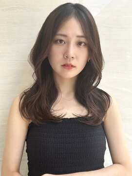 オーロ(ORO) 小顔前髪ワンカールくびレイヤーカット黒髪ネビージュボブルフ