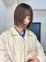 シーン(SCEN)&nbsp;切りっぱなしボブ/前下がり/前髪/顔まわり/縮毛矯正/髪質改善