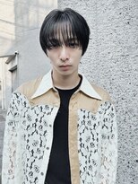 メゾンアクア 表参道(Maison ACQUA)&nbsp;=メンズボブ/フェザーパーマ／MEN’S HAIR/ブルーブラック
