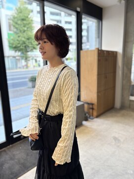 ミリ(milli Produce by ITAKURA) オレンジボブパーマ