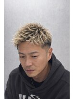 メンズ ラピス(Men's Lapis)&nbsp;アップバング×ハイトーンショート