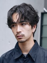 フィフス(fifth)&nbsp;原宿フェザーパーマメンズカットセンターパートコンマヘアfifth