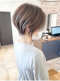 大人小顔くびれショート×白髪ぼかし伊