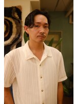 ランプ 代官山(the lamp)&nbsp;大人ストリートスタイルメンズセンターパートウェーブパーマ