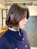 キャンバス 川崎(canvas.)&nbsp;艶ブラウンカラー×少し長めボブ｜大人女性に似合う定番スタイル