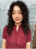 クセ毛活かしウェーブレイヤーパーマ