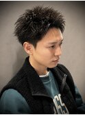 【刈り上げスパイキーショート】短髪/メンズカット/ピンパーマ