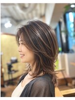 スリル ヘア アンド ネイル デザイン 恵比寿店(sulir hair and nail design)&nbsp;大人のくびれレイヤー×艶感ハイライト