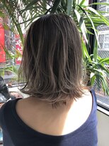 フォーク(FOLK)&nbsp;恵比寿×YAMATO ヴェールハイライト_外ハネミディ_グレージュ