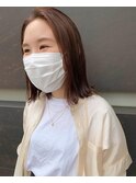 切りっぱなしボブ/イルミナカラー/暖色カラー/渋谷