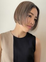 ボコカ(bococa) ミニボブ×ミルクティーグレージュ×フェイスフレーミング