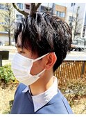 スパイキー漢気センターパート【モテ髪】
