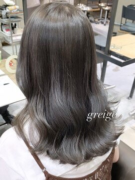 ベレーザ 渋谷(BELEZA) ba1796透明感暗髪アッシュブラックグレージュカラー外巻きパーマ
