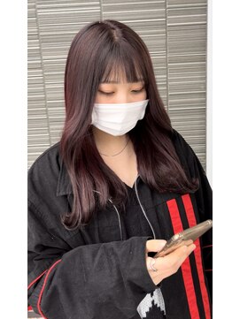 アース 天童店(HAIR&MAKE EARTH) 韓国風ローズピンク