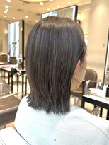 ハイライトカラー×切りっぱなし×白髪ぼかしに応用可能♪