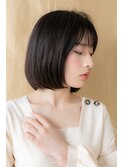 黒髪シルキータイトストレート前下がりボブY戸頭20代30代40代