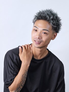 メンズ レオ 南森町店(men's LEO) 【スパイキーショート×スキンフェード】アップバング