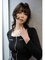 リラス 博多(rilas)&nbsp;ミディアムウルフ　レイヤーカット　ウルフカット