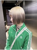 デザインカラー/レイヤーカット/ウェットヘア/オリーブベージュ