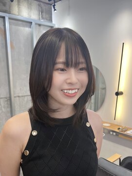 イオエ 梅田(ioe) ダブルカラー/大人ボブ/黒髪スタイル/髪質改善/縮毛矯正