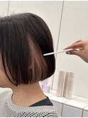 《花屋併設》インナーカラー［酸性ストレート/ヘアセット］