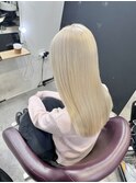 絹髪抜きっぱなしホワイトブロンド